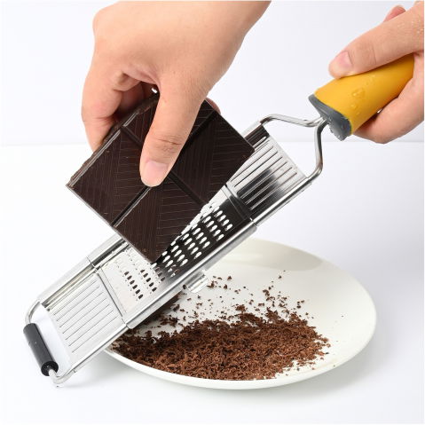 Razatoare multifunctionala  inox, 4 tipuri de lame, usor de manevrat, maner din abs ergonomic,33 x 8.6 cm, periuta curatare inclusa, lame interschimbabile, argintiu [5]