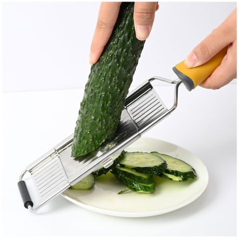 Razatoare multifunctionala  inox, 4 tipuri de lame, usor de manevrat, maner din abs ergonomic,33 x 8.6 cm, periuta curatare inclusa, lame interschimbabile, argintiu [7]