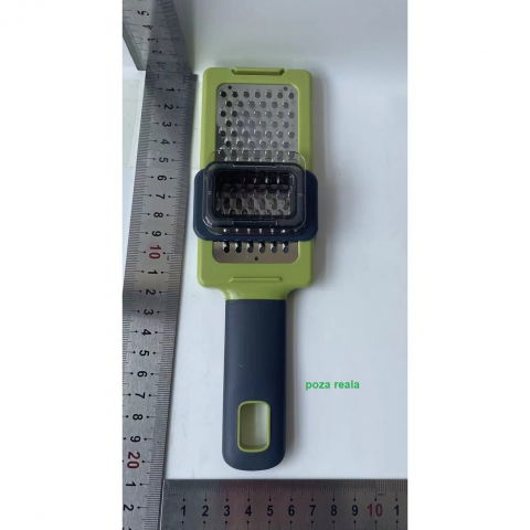 Razatoare multifunctionala, pentru ustuoi, branza, cascaval, 20.3 x 5.8 x 3.3 cm, verde/gri [1]
