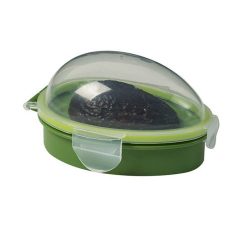 Recipient de depozitare avocado, etans, pentru frigider, din plastic, mentinere proaspata, 15.3x11x8 cm, verde [7]