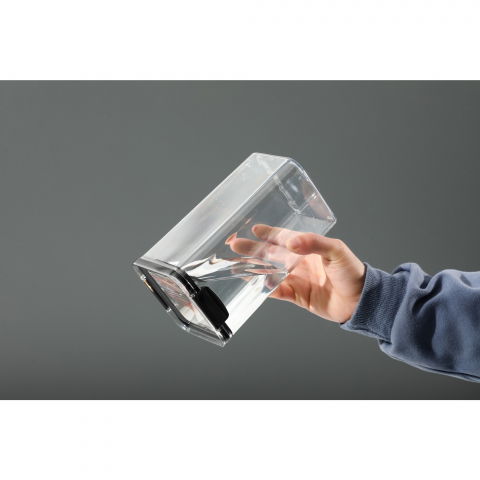 Recipient din plastic, pentru alimente/obiecte, inchidere ermetica, 10.2 x 24.2 cm, 1800 ml, transparent [3]