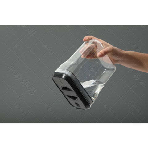 Recipient din plastic, pentru alimente/obiecte, inchidere ermetica rotire 90 grade, 2l, 20.5 x 10.5 x 27 cm, transparent [3]