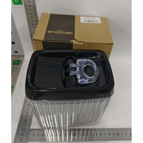 Recipient din plastic, pentru alimente/obiecte, inchidere ermetica, textura ondulata, 15 x 10 x 15.5 cm, 1.5 l, transparent [6]