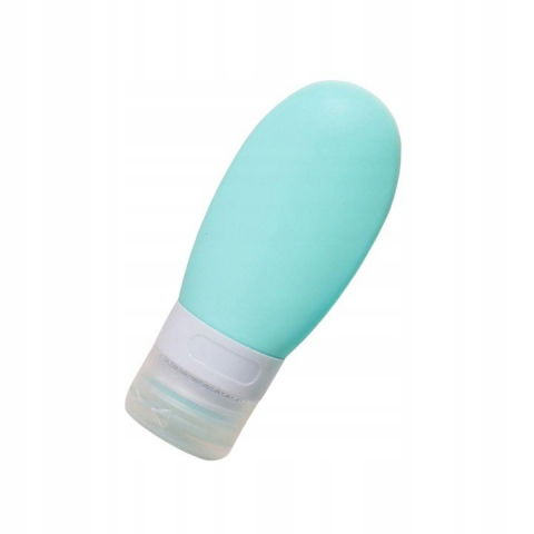 Recipient portabil din silicon elegant de voiaj, sticla de calatorie, potrivita pentru lotiune, sampon si alte lichide, anti-scurgere, cu posibilitate de reumplere, capacitate 90ml, verde [2]