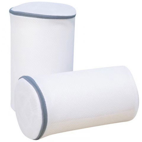 Produse ingrijire incaltaminte - Sac cilindric pentru spalare incaltaminte, dimensiuni mari, pentru masina de spalat, 35x21x5 cm, alb