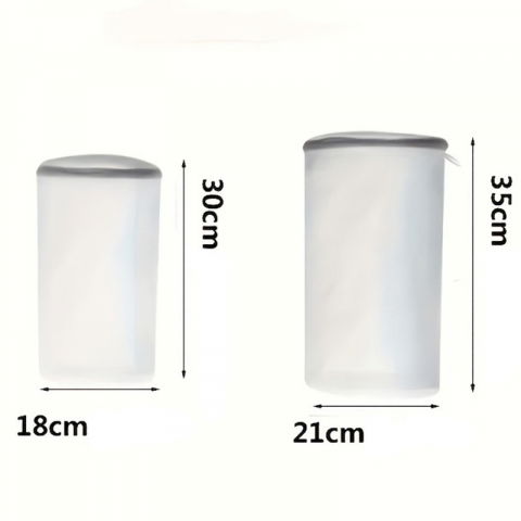 Sac cilindric pentru spalare incaltaminte, dimensiuni mari, pentru masina de spalat, 35x21x5 cm, alb [1]