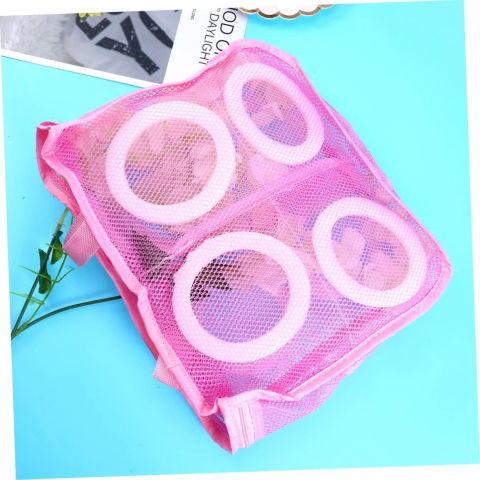 Sac pentru spalare incaltaminte, pentru masina de spalat, 28x24.5x8 cm, roz [3]