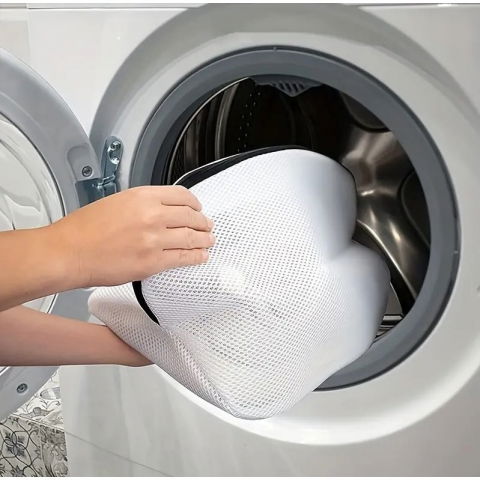 Sac pentru spalare si uscare incaltaminte compatibil cu masina de spalat, material rezistent, 42 x 24 x 24 cm, alb [3]