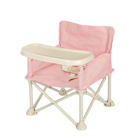 Scaun de masa pentru bebelusi si copii, tavita si husa detasabile, multifuncțional, stabil, centura de siguranta, cos de depozitare, roz, cu umbrela roz, de la 6 luni [3]