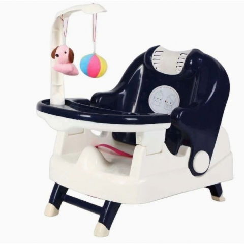 Îngrijire, transport și organizare pentru bebeluși și copii - Scaun pentru copii 2 in 1, pentru servit masa si pentru baie, multifunctional, pliabil, portabil, din plastic, spatar reglabil, 58 x 39 cm, albastru