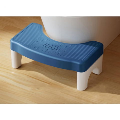 Scaunel wc, tratament impotriva hemoroizilor si constipatiei, scaun inaltator wc copii, suport picioare wc, taburet inaltator pozitia corecta ghemuit pe wc, plastic rezistent, 17x22x38 cm, albastru [3]
