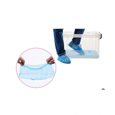 Set 100 huse de pantofi impermeabile de unica folosinta, universale, albastre, pentru zile ploioase [1]