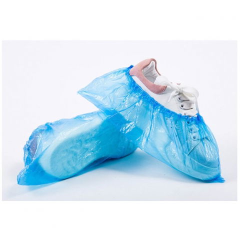 Set 100 huse de pantofi impermeabile de unica folosinta, universale, albastre, pentru zile ploioase [2]