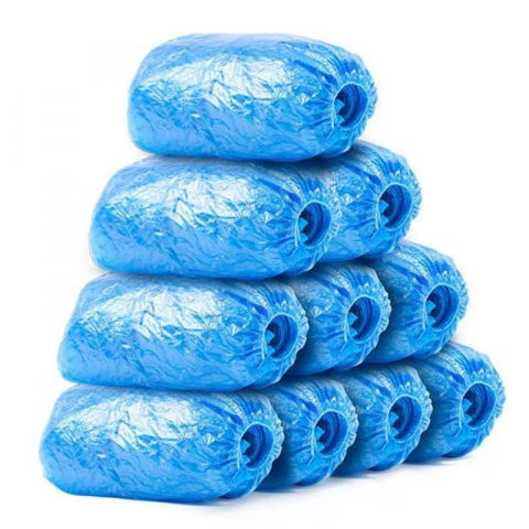 Îngrijire şi confort acasă - Set 100 huse de pantofi impermeabile de unica folosinta, universale, albastre, pentru zile ploioase