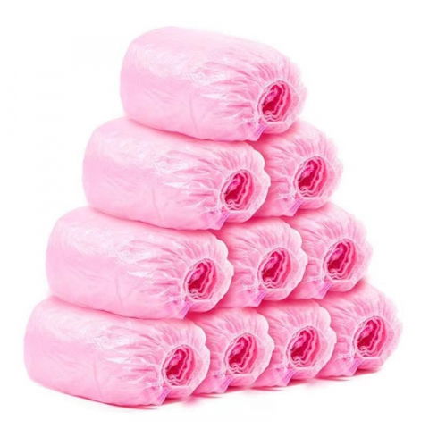 Îngrijire şi confort acasă - Set 100 huse de pantofi impermeabile de unica folosinta, universale, roz, pentru zile ploioase