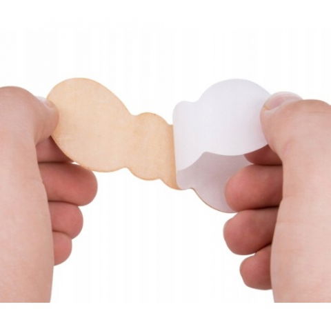 Set 2 branturi cu pernute pentru calcai, suport interior pentru incaltaminte, marime universala, aderent pe piele, crem [6]