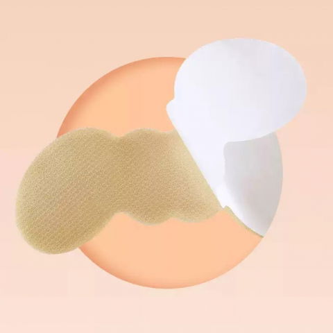 Set 2 branturi cu pernute pentru calcai, suport interior pentru incaltaminte, marime universala, aderent pe piele, crem [1]