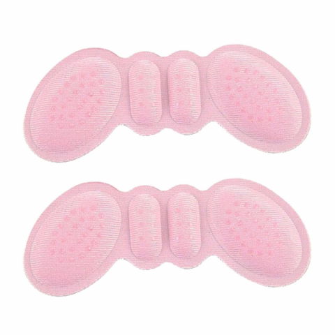 Produse ingrijire incaltaminte - Set 2 branturi cu pernute pentru calcai, suport interior pentru incaltaminte, marime universala, aderent pe piele, roz