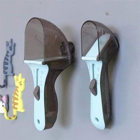 Set 2 cupe gradate pentru bucatarie, cupe de masurat reglabile, ergonomic, confortabil, pentru lichide si solide, volum ajustabil 5-30ml, 30-130ml, culoare albastru [1]