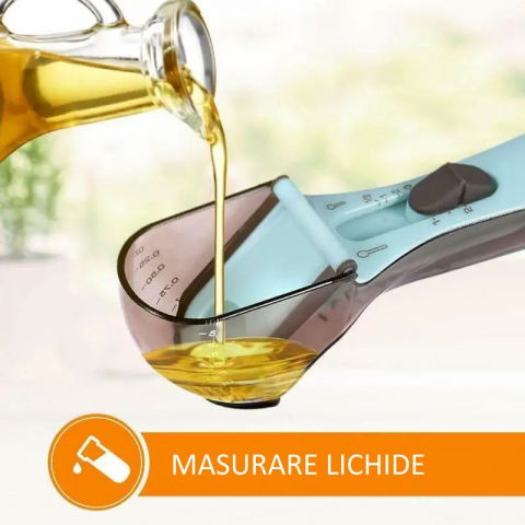 Set 2 cupe gradate pentru bucatarie, cupe de masurat reglabile, ergonomic, confortabil, pentru lichide si solide, volum ajustabil 5-30ml, 30-130ml, culoare albastru [2]