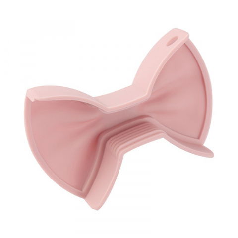 Set 2 manere de protectie termorezistente, pentru oale si tigai, din silicon, rezistent la temperaturi inalte, roz [2]