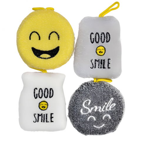 Accesorii și ustensile in bucatarie - Set 4 bureti de vase  cu tematica funny model 1