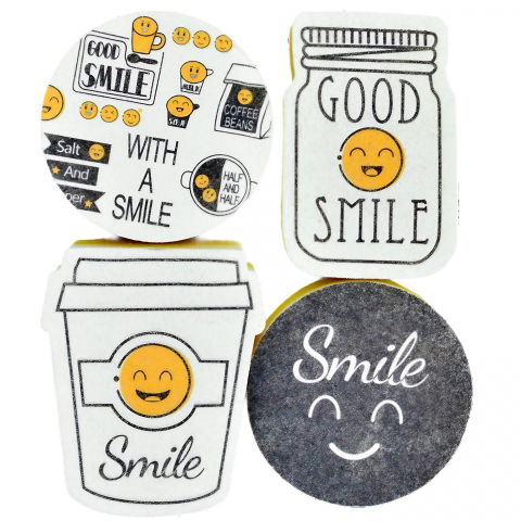 Accesorii și ustensile in bucatarie - Set 4 bureti de vase  cu tematica funny model 2