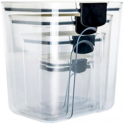 Set 4 recipiente depozitare alimente,   pentru organizare bucatarie, cu inchidere ermetica, transparent, plastic fara bpa, compatibile cu masina de spalat vase, diferite dimensiuni, 350 ml, 1300 ml, 2700 ml, 4600 ml [8]