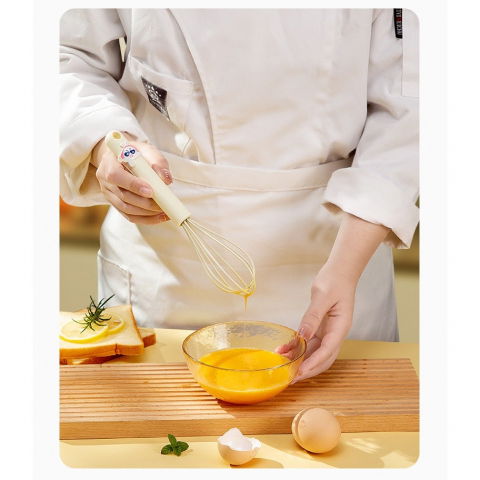 Set 4 ustensile de bucatarie, din silicon+inox, termorezistente, antiaderente, 20 x 15 x 4 cm, alb ivory [11]