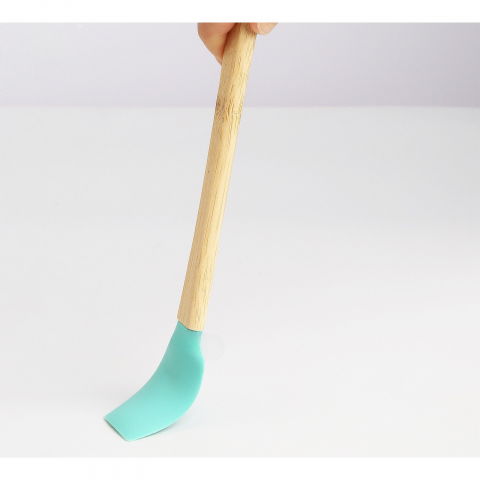 Set 5 mini spatule de silicon  pensula, stejar, multicolor [5]