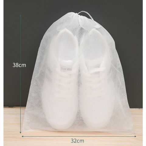 Set 50 de saci de depozitare incaltaminte, de protectie, pentru voiaj, netesut, rezistenti la praf, protectie solara, anti-ingalbenire, 38x32 cm, marime medie, transparent [1]