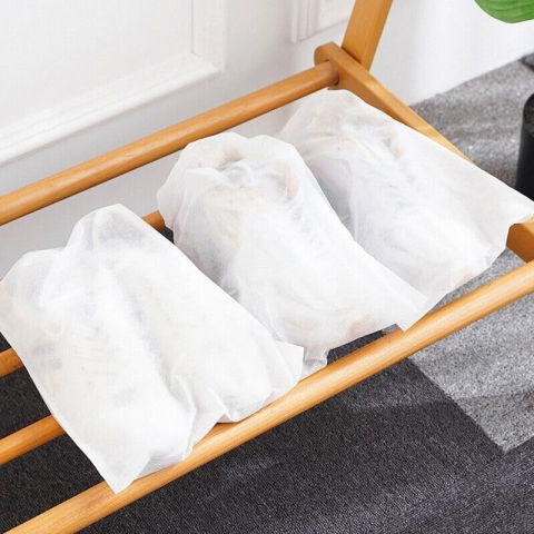 Set 50 de saci de depozitare incaltaminte, de protectie, pentru voiaj, netesut, rezistenti la praf, protectie solara, anti-ingalbenire, 48x32 cm, marime mare, transparent [2]