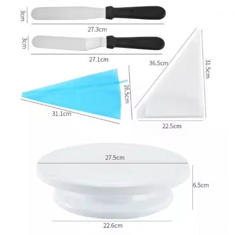 Set 55 piese ustensile pentru ornare prajituri, din plastic si otel inoxidabil, multicolor [1]