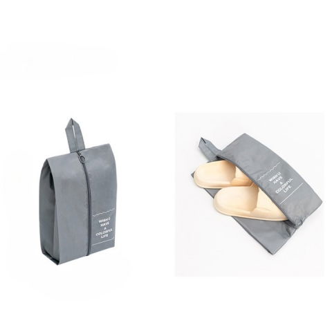 Set 7 genti de calatorie, pentru depozitare, compresibile, 7 dimensiuni, impermeabile, design cu plasa, pliabile, manere robuste, fermoar dublu, gri [1]