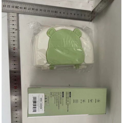 Set 7 piese de spalat/uscat biberoane, portabil, peri de silicon, pentru tetine, suzete, biberoane, paie, cutie inclusa, 16 x 11 x 5 cm, model ursulet, verde [4]