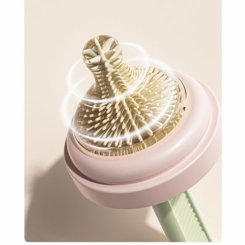 Set 7 piese de spalat/uscat biberoane, portabil, peri de silicon, pentru tetine, suzete, biberoane, paie, cutie inclusa, 20 x 9.5 cm, roz [4]