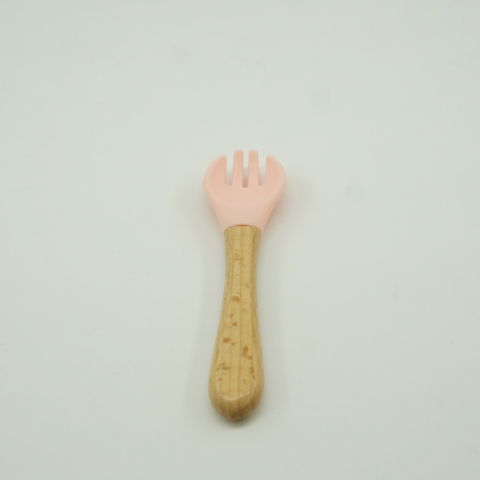 Set 8 piese diversificare bebelusi si copii din silicon  baveta, farfurie compartimentata cu ventuza, bol cu ventuza, tacamuri din lemn si silicon, cana pentru gustari, fara alergeni, roz [4]