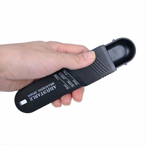 Set doua linguri masurare ajustabile  material abs, 16x3.5x1.6 cm, negru [2]