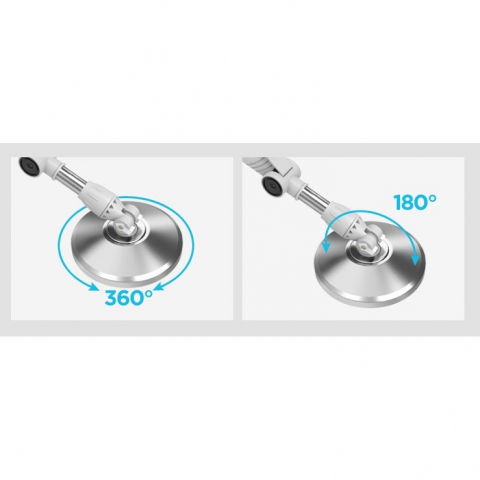 Set galeata cu pedala si mop rotativ 360°, cu actiune centrifuga x4, pentru uz casnic, maner din otel inoxidabil telescopic, 2 capte din bumbac, 46x30x28 cm, verde matcha [8]