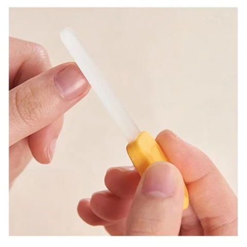 Set ingrijire unghii pentru bebelusi, cutie de depozitare in forma de ursulet, 10 x 9.5 cm, galben [8]