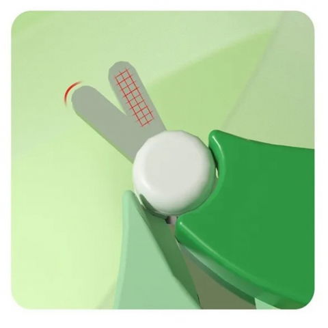 Set ingrijire unghii pentru bebelusi, cutie de depozitare in forma de ursulet, 10 x 9.5 cm, verde [6]