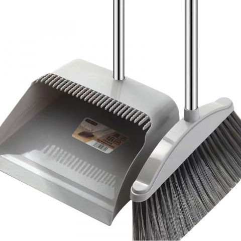 Set matura, faras cu coada si matura silicon, pentru uz casnic, plastic/otel, gri, 90 x 72 x 100 cm [2]