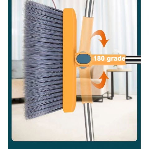 Set matura si faras cu coada detasabila, cu dinti de pieptene pentru curatare matura, rotativ, pliabil, otel inoxidabil si polipropilena, portocaliu [5]