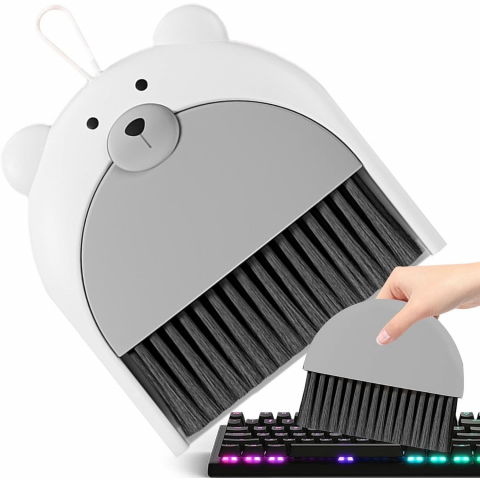 Set matura si faras, pentru birou, din pp, model ursulet, 23.5 x 18 cm, gri [3]