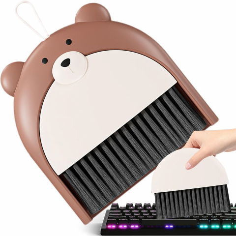 Set matura si faras, pentru birou, din pp, model ursulet, 23.5 x 18 cm, maro [4]