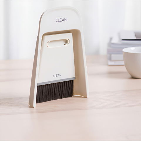 Set mini matura si faras, uz casnic, doua perii, pentru birou, bucatarie, casa, 19.5x13.8x3.6 cm, gri [2]