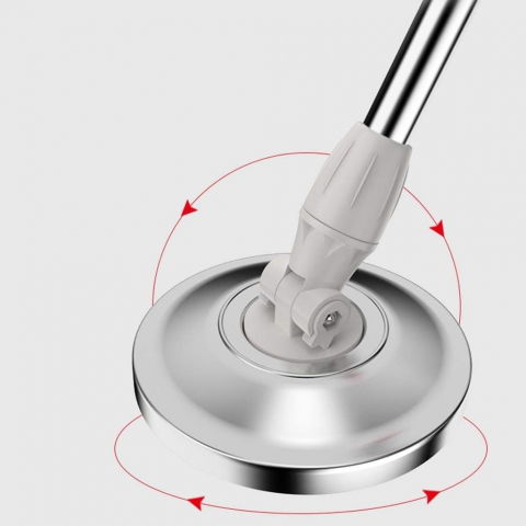 Set mop rotativ cu galeata material plastic si microfibra, rezistent, cu dop scurgere, vas detasabil, pentru interior, capacitate 8 l, negru/rosu [3]