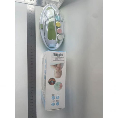 Set pila electrica pentru copii si bebelusi, abs, 6 accesorii, cu lumina led, verde alb [1]