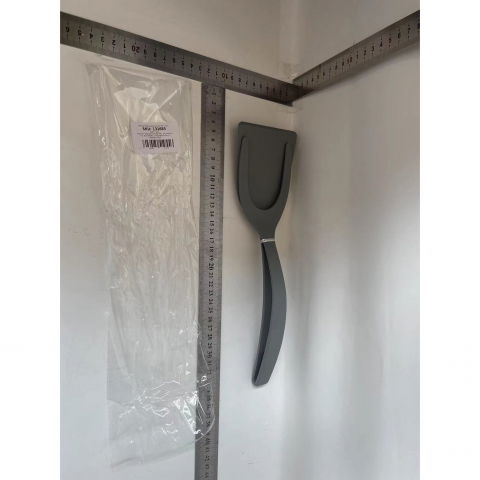 Spatula multifunctionala tip cleste, spatula cleste pentru gatit, silicon pp, pentru alimente, carne, paine, 31 x 8.5 cm gri [1]