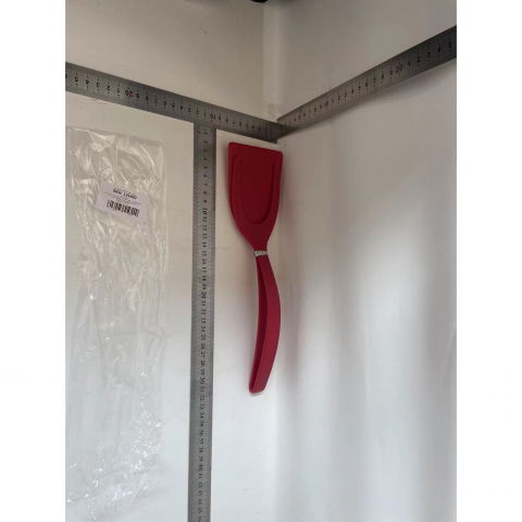 Spatula multifunctionala tip cleste, spatula cleste pentru gatit, silicon pp, pentru alimente, carne, paine, 31 x 8.5 cm rosu [3]